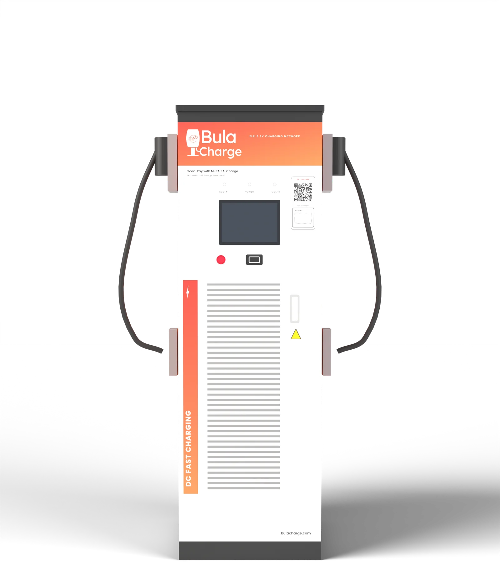 Front elevation of the BulaCharge unit